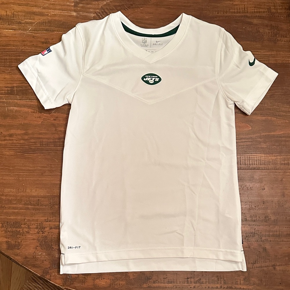 JETS Nike Women's White and Green Jersey
